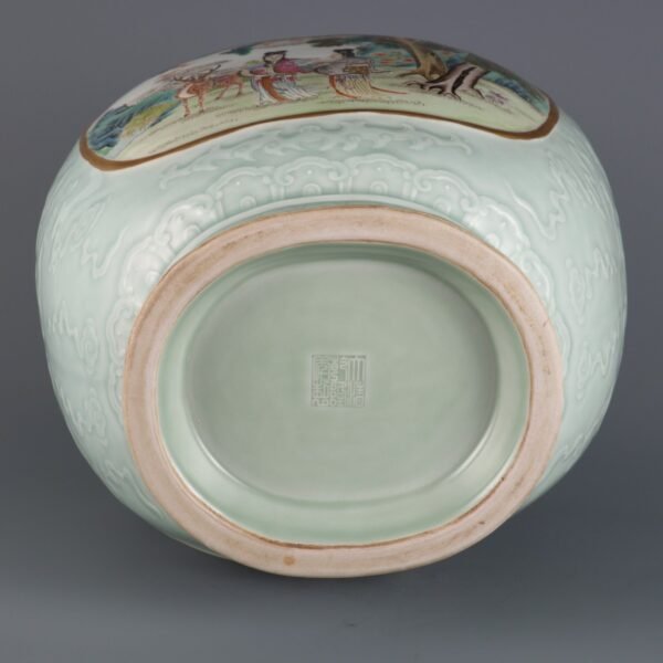 pattern open window powder enamel Magu offering longevity double-ear flat bottle - Image 8