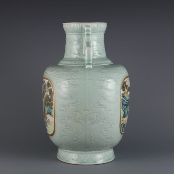 pattern open window powder enamel Magu offering longevity double-ear flat bottle - Image 3