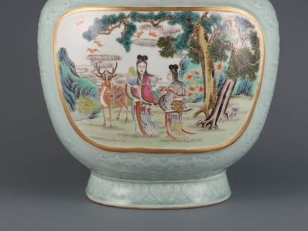 pattern open window powder enamel Magu offering longevity double-ear flat bottle - Image 5