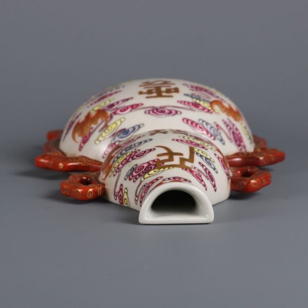 Qing Dynasty Qianlong period pink enamel hanging vase with thousands of auspicious clouds pattern - Image 5