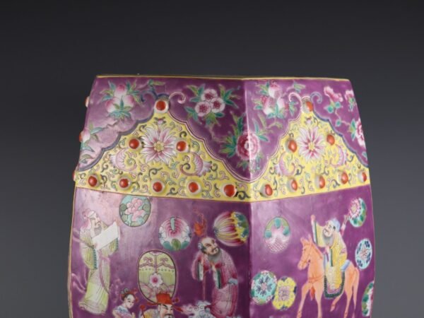 group of immortals in rouge red and yellow ground, made in Jiaqing period of Qing Dynasty - Image 11