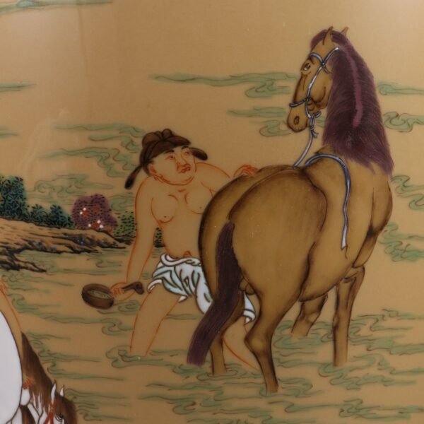 pastel-colored horse-washing pattern, made in the Yongzheng period of the Qing Dynasty - Image 6