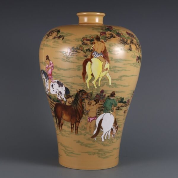 pastel-colored horse-washing pattern, made in the Yongzheng period of the Qing Dynasty