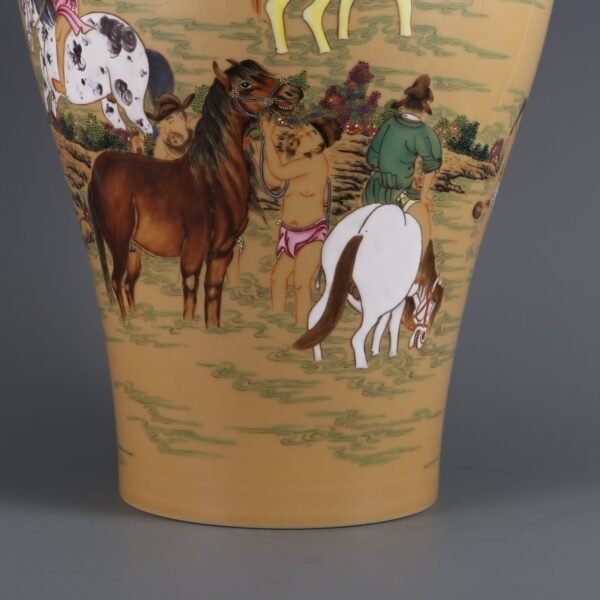 pastel-colored horse-washing pattern, made in the Yongzheng period of the Qing Dynasty - Image 8