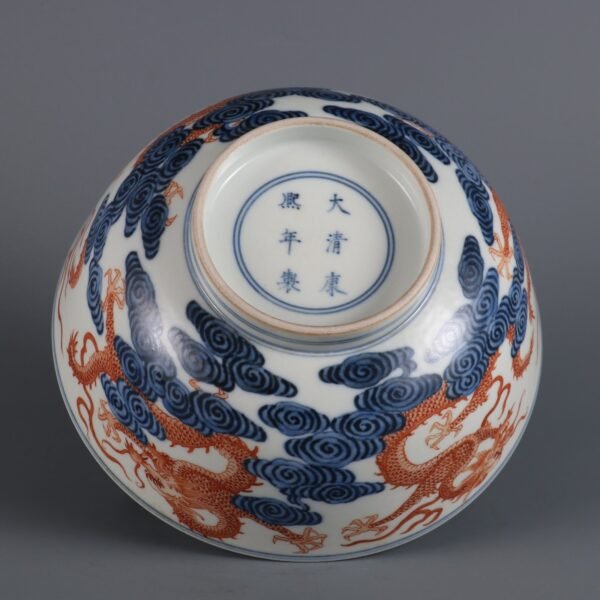 porcelain and red dragon patterns made in the Kangxi period of the Qing Dynasty - Image 10
