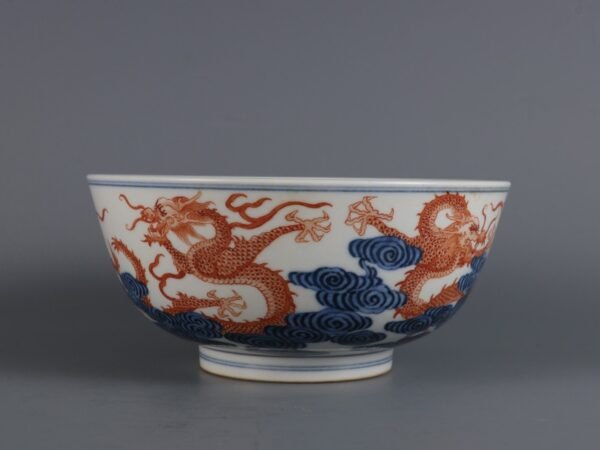 porcelain and red dragon patterns made in the Kangxi period of the Qing Dynasty - Image 2