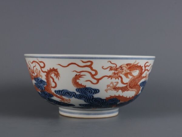 porcelain and red dragon patterns made in the Kangxi period of the Qing Dynasty - Image 6