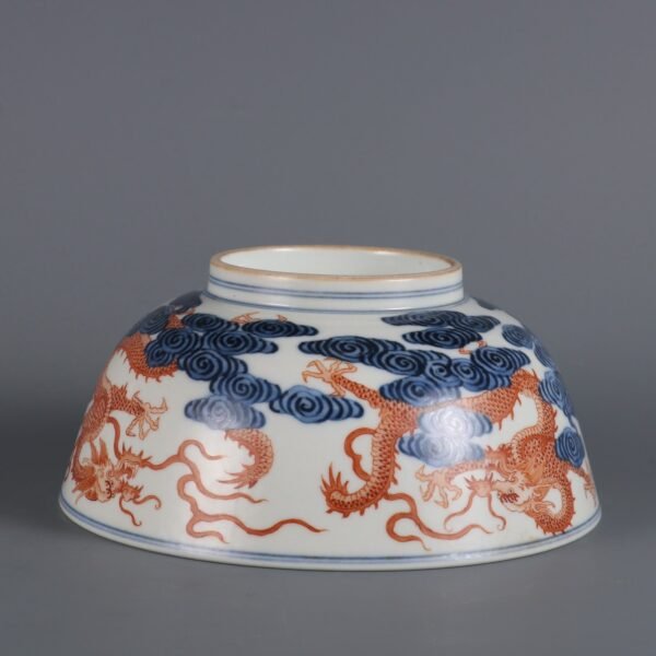porcelain and red dragon patterns made in the Kangxi period of the Qing Dynasty - Image 9