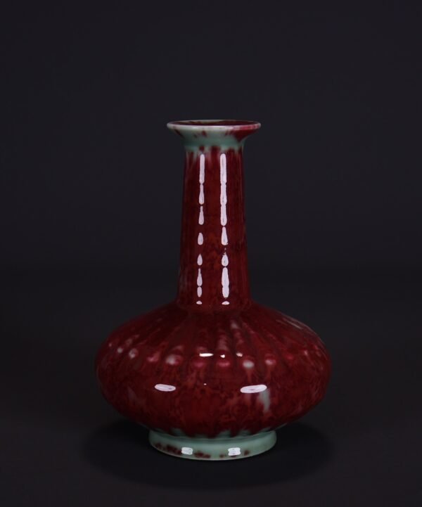 Old collection of Qing Yongzheng kiln-changed glaze chrysanthemum-petal vase - Image 2