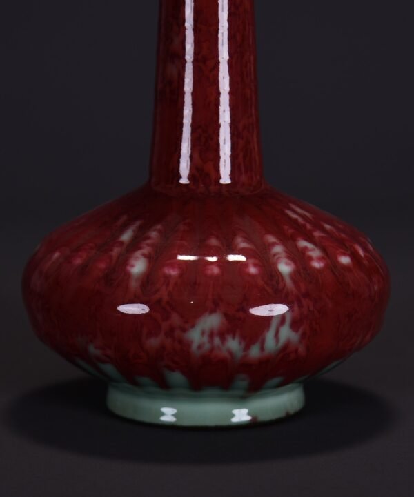 Old collection of Qing Yongzheng kiln-changed glaze chrysanthemum-petal vase - Image 8