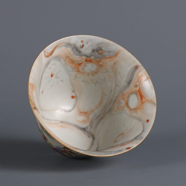 Qing Dynasty Qianlong period stone glaze powder enamel figure story exquisite cup - Image 6