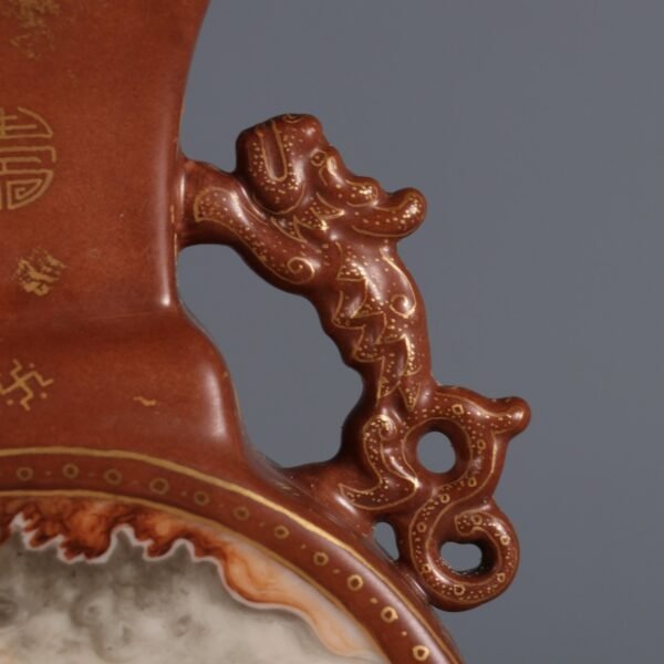 stone pattern glaze and inscriptions on it, made in the Qianlong period of the Qing Dynasty - Image 5