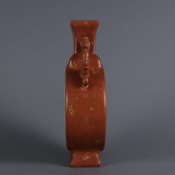 stone pattern glaze and inscriptions on it, made in the Qianlong period of the Qing Dynasty - Image 6