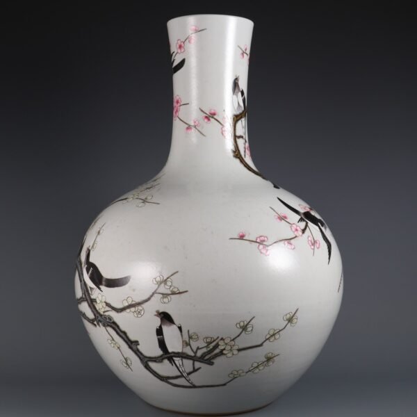 Qianlong Period of Qing Dynasty, Porcelain Twelve Happiness Large Celestial Globe Vase - Image 8
