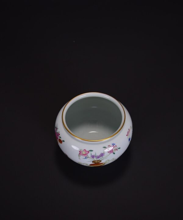 Old Collection of Qing Dynasty Qianlong Enamel Color and Gold Painting Bogutu Washbasin - Image 4