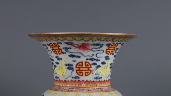 Qing Dynasty Yongzheng period pink enamel longevity double pattern slag bucket - Image 3
