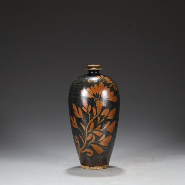 Old collection of Northern Song Dynasty Cizhou kiln rust-stained large plum vase - Image 2
