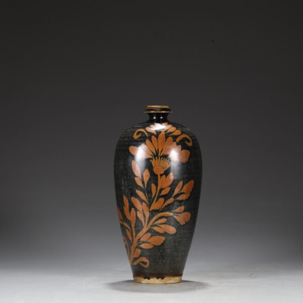 Old collection of Northern Song Dynasty Cizhou kiln rust-stained large plum vase - Image 7