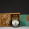 ￼ An old collection of Ming Dynasty Chenghua Doucai Lotus-supported Eight Treasures Pattern Tianzi Covered Jar