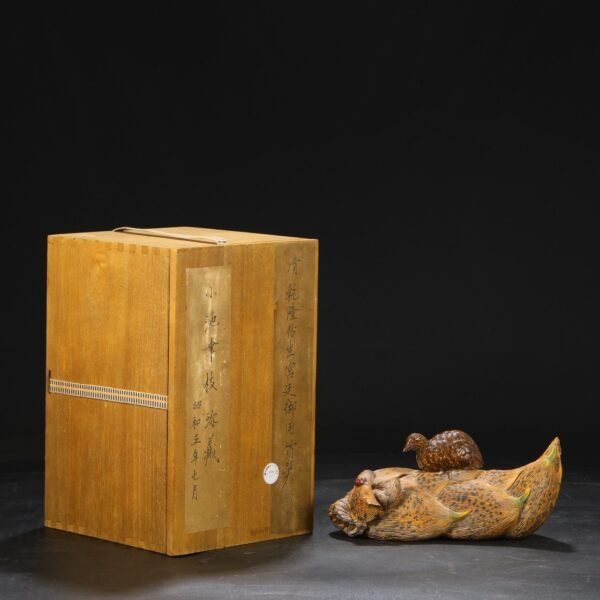 Old collection of Qing Qianlong bionic porcelain imperial bamboo shoots