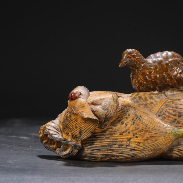 Old collection of Qing Qianlong bionic porcelain imperial bamboo shoots - Image 3