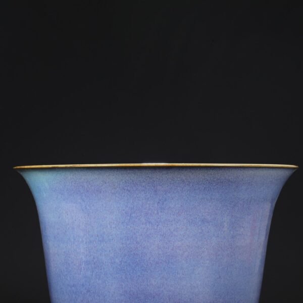 Old Collection Northern Song Dynasty Jun Kiln Grape Purple Palace Royal Upturned Bell-shaped Flower Pot "Chonghua Palace" - Image 5