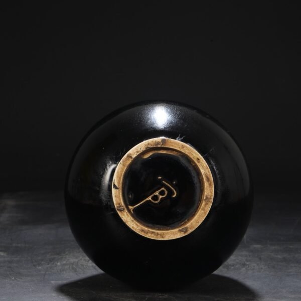 Old collection of Northern Song Dynasty Ding kiln black glaze imperial phoenix head vase - Image 2