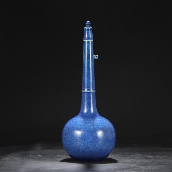 Old collection of Ming Dynasty Yongle blue glaze imperial court gifted bold bottle - Image 8