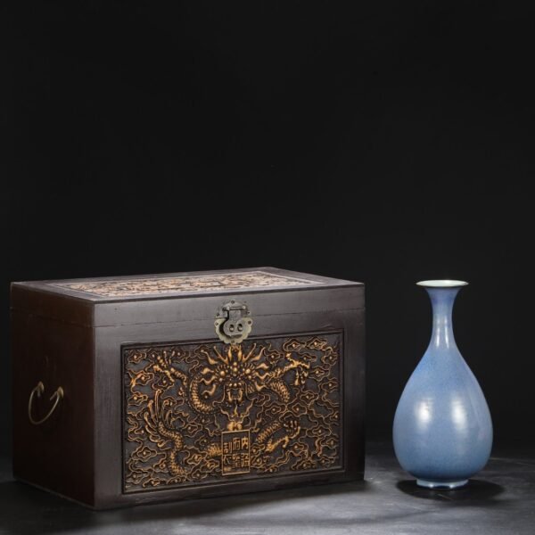 Old Collection Northern Song Dynasty Jun Kiln Grape Purple Palace Imperial Large Jade Huchun Vase "Qianlong Imperial Title"