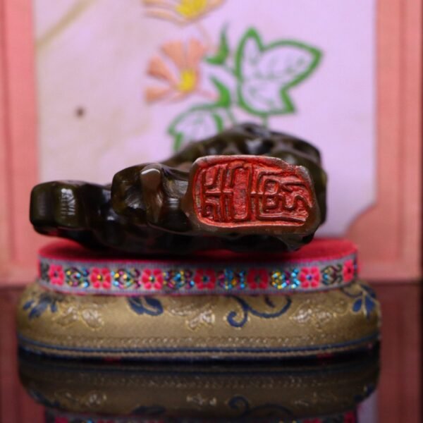 old collection fine collection seal carving Shoushan stone cinnabar frozen - Image 8