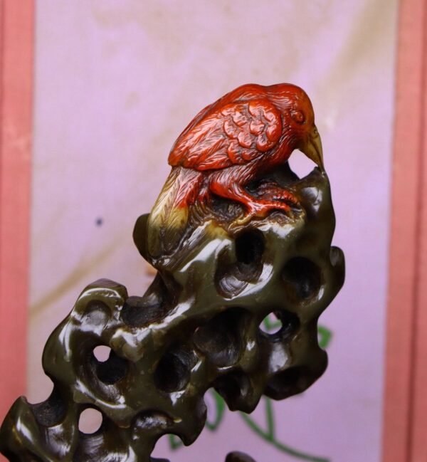 old collection fine collection seal carving Shoushan stone cinnabar frozen - Image 4