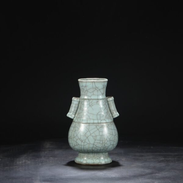 Old collection of Southern Song Dynasty official kiln green glaze imperial palace Guan Er bottle "Yujinyuan" - Image 6