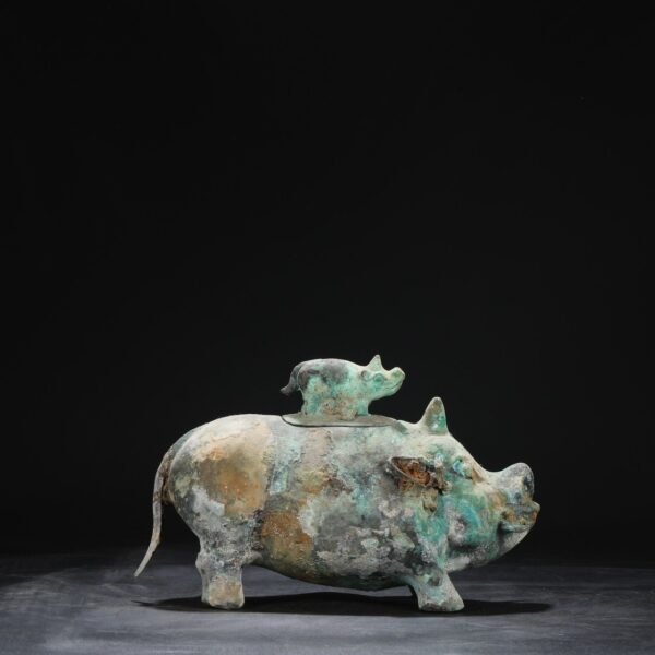 The size of the bronze beast statue of the Han Dynasty in the old collection - Image 4
