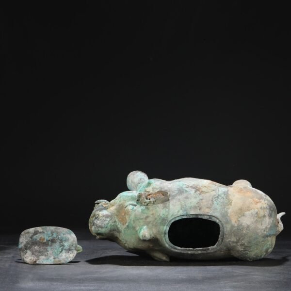 The size of the bronze beast statue of the Han Dynasty in the old collection - Image 5
