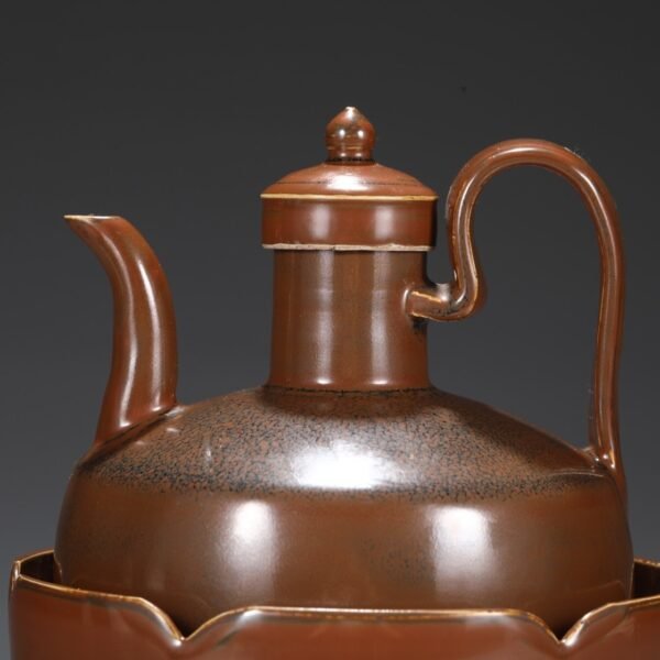 A set of purple gold glaze wine warmer from Ding kiln in the Northern Song Dynasty. - Image 3