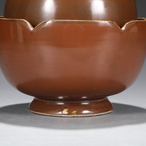 A set of purple gold glaze wine warmer from Ding kiln in the Northern Song Dynasty. - Image 4