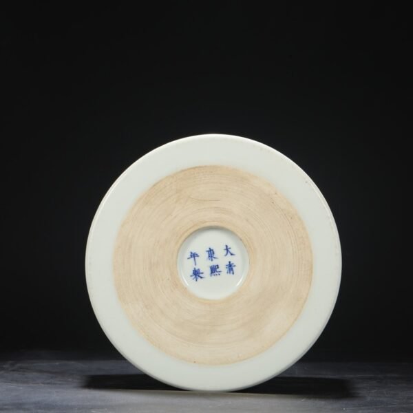 Old Collection of Qing Dynasty Kangxi Blue and White Character Story Large Brush Holder - Image 7