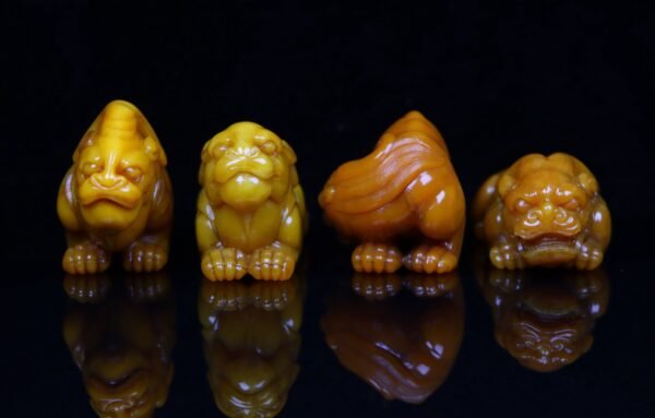 Zhenpin Collection Old Collection Shoushan Stone Tianhuangshi Nine Guardian Ornaments