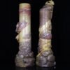 Old Collection Collection Fine Seal Carving Rare Quality Shoushan Stone Moon Tail Purple Carving - Image 7