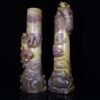 Old Collection Collection Fine Seal Carving Rare Quality Shoushan Stone Moon Tail Purple Carving - Image 8