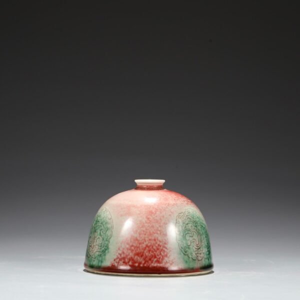 Old collection of Qing Kangxi cowpea red dark dragon pattern Taibai Zun - Image 3
