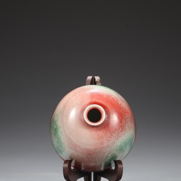 Old collection of Qing Kangxi cowpea red dark dragon pattern Taibai Zun - Image 5