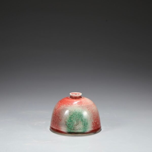 Old collection of Qing Kangxi cowpea red dark dragon pattern Taibai Zun - Image 6