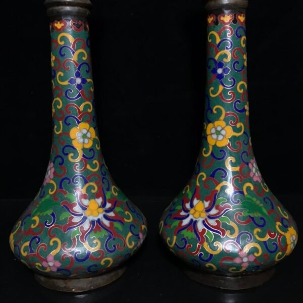 Collection of pure copper cloisonne vase - Image 3