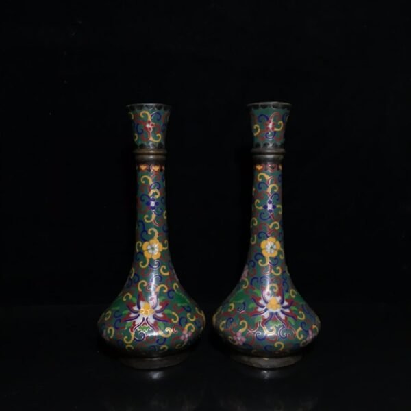 Collection of pure copper cloisonne vase - Image 4