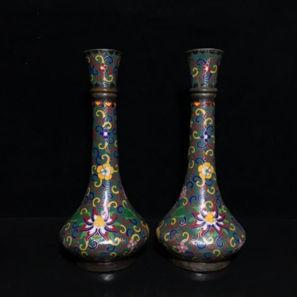 Collection of pure copper cloisonne vase - Image 8