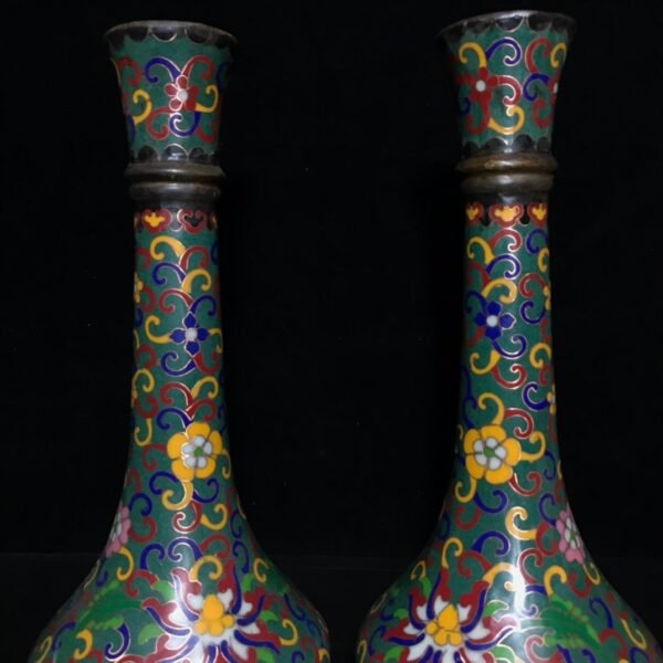 Collection of pure copper cloisonne vase - Image 9