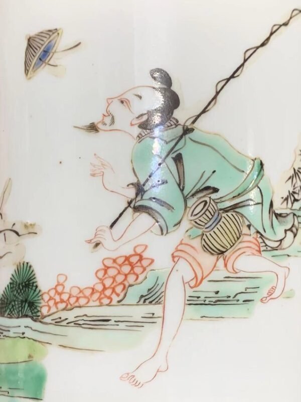 Qing Kangxi colorful character story pen holder - Image 5