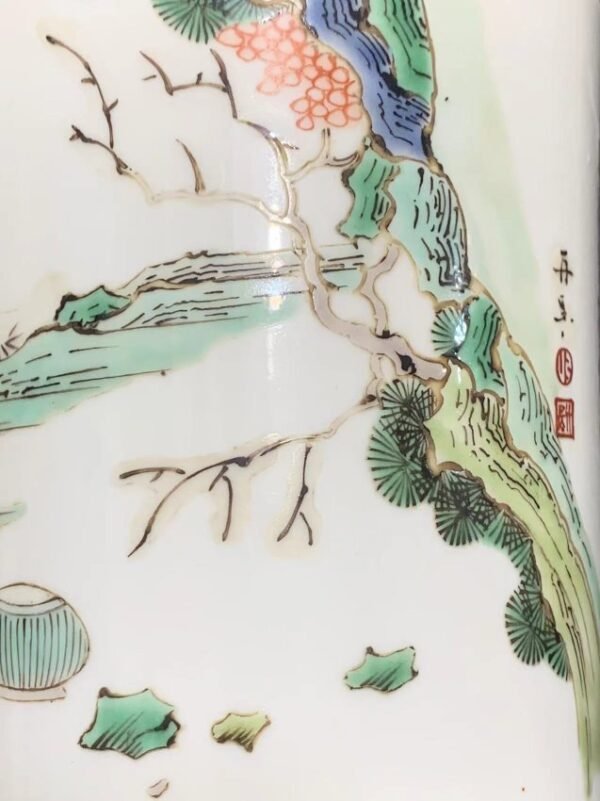 Qing Kangxi colorful character story pen holder - Image 6