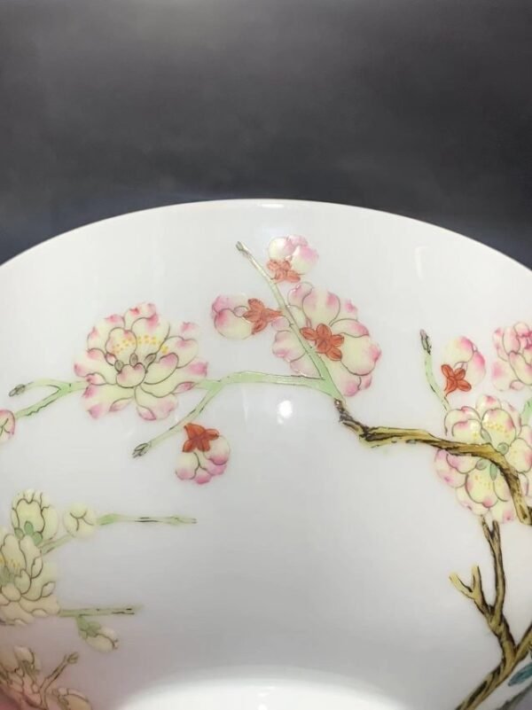 Qing Yongzheng pastel flower bowl - Image 7